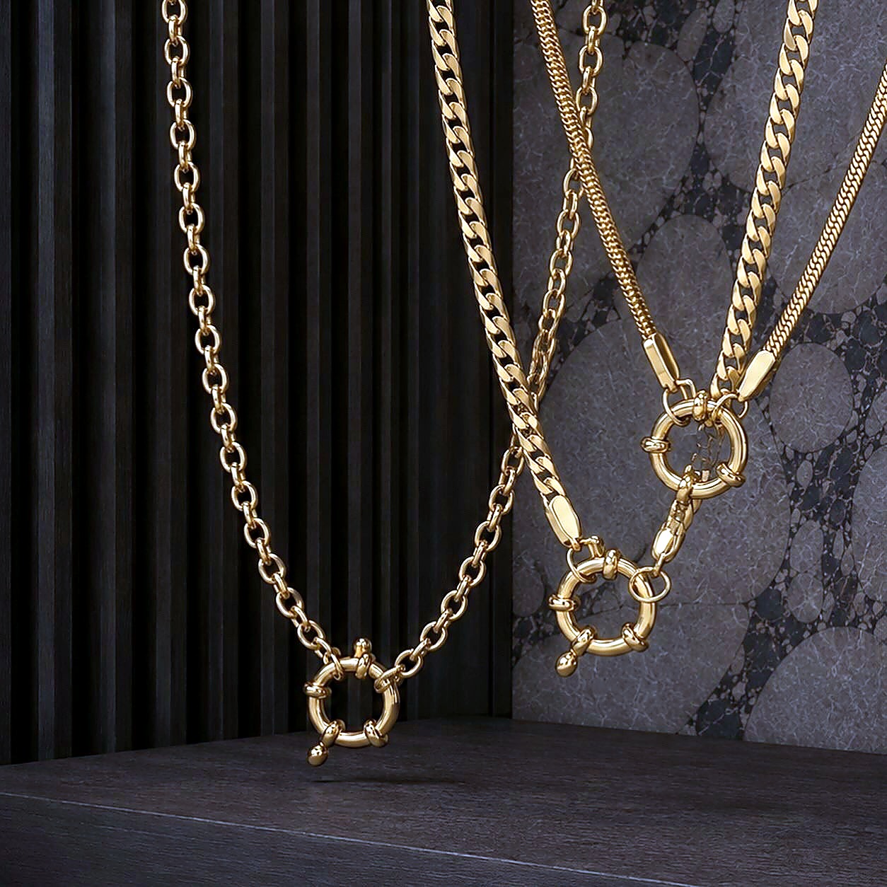 Collares Cadena Dorada Argolla