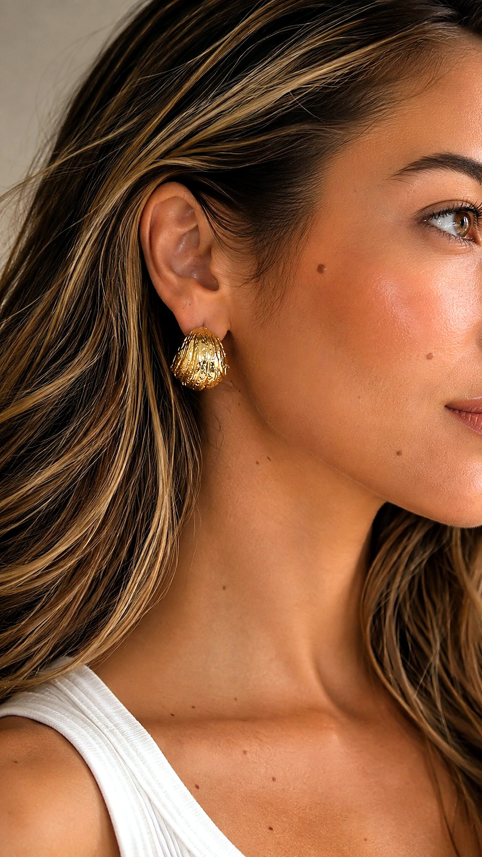 Aretes Cuadrado Halo Plateado