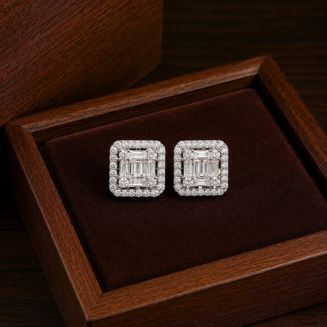 Aretes Bola Pave Plateada Mini