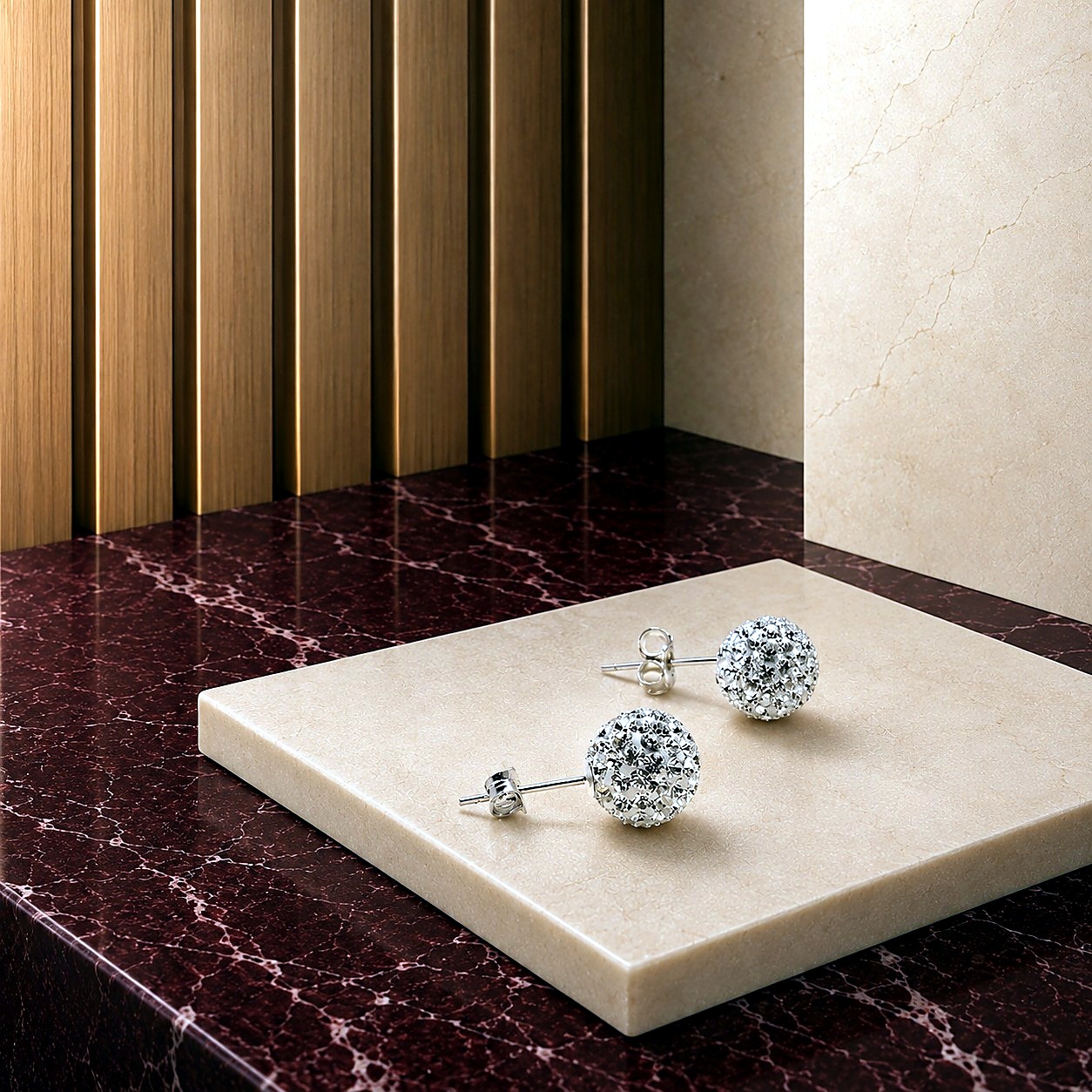 Aretes Gota Triple Verde Cascada