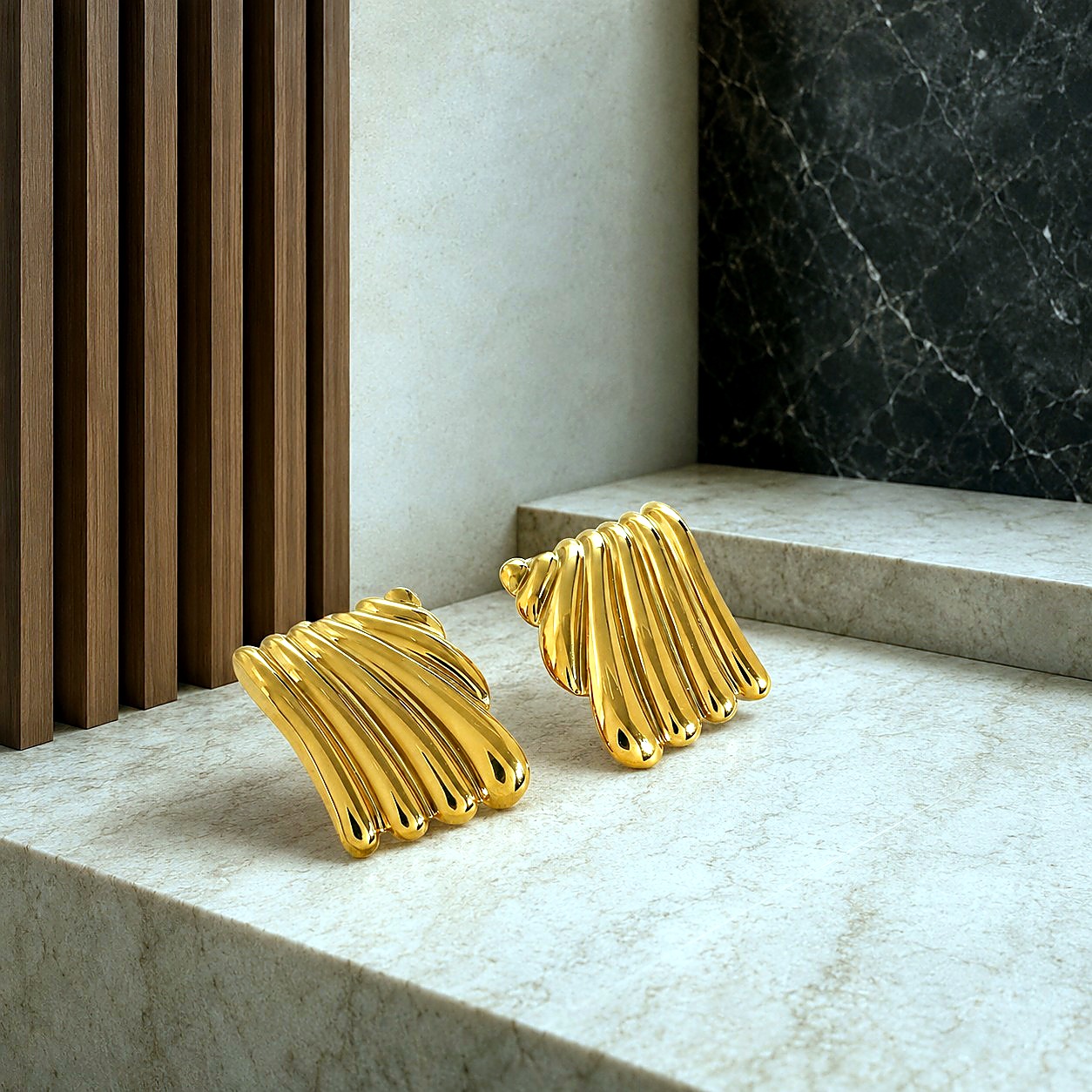 Aretes Cuadrado Pave Cuff
